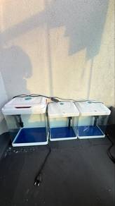 3x mini aquarium fish tank