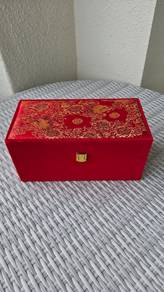 Red Velvet Jewelry Box Wedding Engagement Gifts