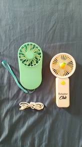 Portable Electric Fans | White & Light Green