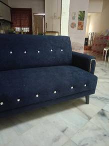 sofa kain 3 seater baru,ipoh 
