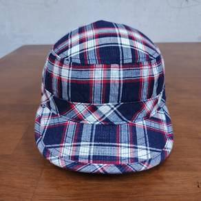Uniqlo Plaid Cadet Military Hat Cap