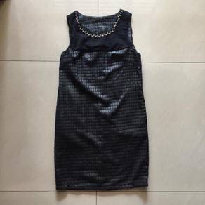 Black Faux Leather Dress