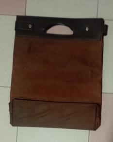 Lancel Paris nylon clutch foldable tote bag