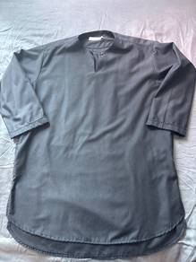 JIWA Black 3/4 Sleeve Kurta Top (Size L)