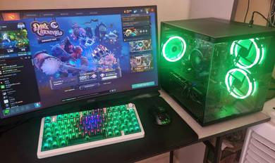 PC gaming full set, mouse, keyboard and monitor