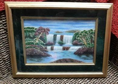 Vintage Frame Water Fall 13 Inches x 17 Inches