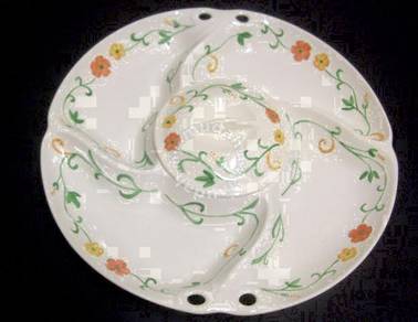 Hand-Painted Ceramic Party Tray (New)