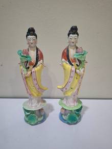 老件观音瓷像一对 / Guanyin Porcelain Figurines Pair（东方美学）