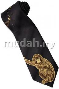 Gold Monkey Chimpanzee Mammal Animal DBLU Neck Tie
