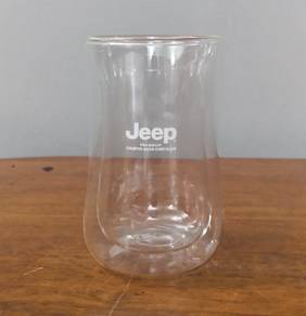 jeep double wall glass cup