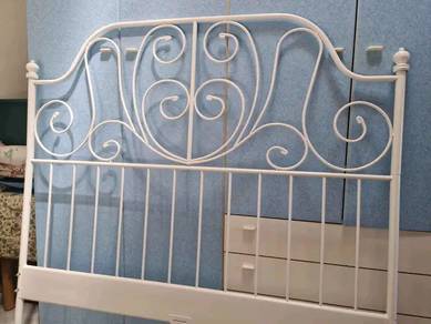 katil king Ikea leivrik siap tilam