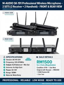 M-AUDIO SK-191 True Diversity Wireless Mic - 2 SET