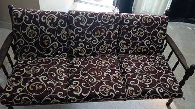 Kerusi Kayu 3 seater Antique