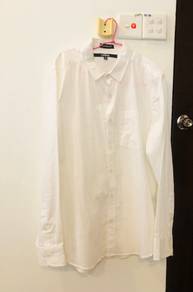 WHITE DRESS SHIRT (Long-sleeved) BAJU KEMEJA PUTIH