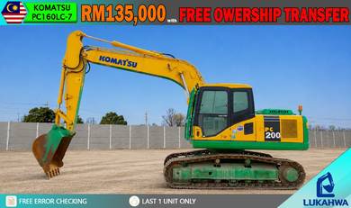 [LOCAL TERPAKAI] KOMATSU PC160LC-7 Mesin Excavator