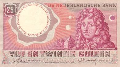 Netherlands 25 Gulden 1955 - Pick 87  xf