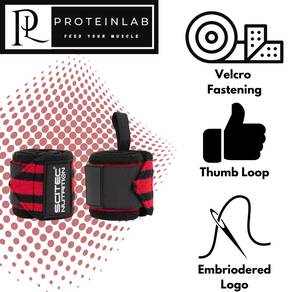 Scitec Nutrition Wrist Wraps (Red and Black)