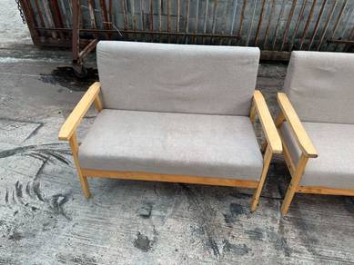 4ft Wooden Frame Sofa 3 Seater Fabric
