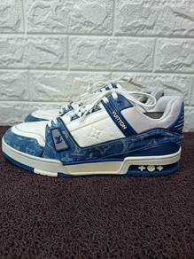 uk10 Louis Vuitton LV Trainer Denim Sneakers