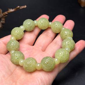 Gelang Jed Kuning Hetian yang Indah