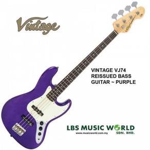 Vintage reissued vj74 bass guitar ~ purple