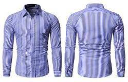 F0553 READY STOCK Blue Formal Long Sleeves Shirt