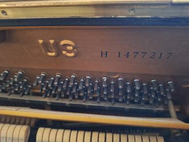 Yamaha U3 upright piano with bench