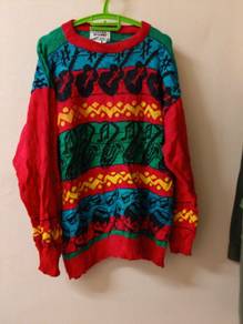 832.Vintage Music Print Knitwear