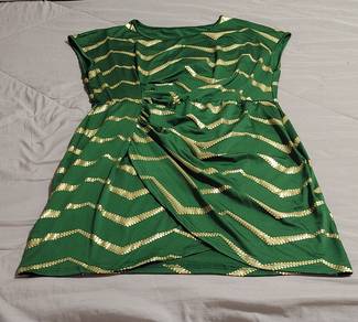 Emerald Green Midi Dress (Temu) - 75kg-82kg 