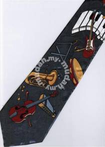 Keyboard Guitar Violin Trumpet GY Cartoon Neck Tie