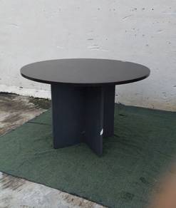 YE43W Meja Bulat 4' Round Discussion Table Brown