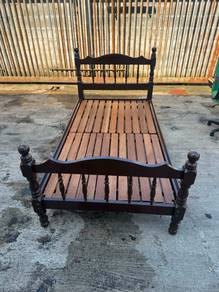 Solid Katil Super Single Bed Frame Kayu