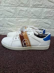 Uk7 Gucci Ace Blue Interlocking Sneakers