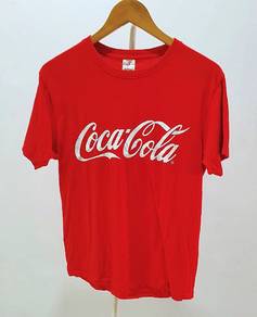 Coca Cola T Shirt Sz M Red Logo Advertising Classi