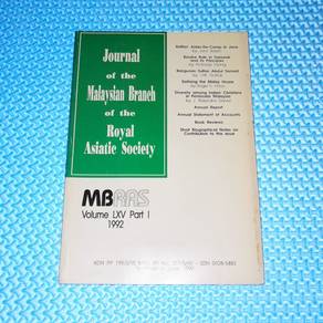 Vintage Journal of MBRAS Volume LXV Part 1 1992