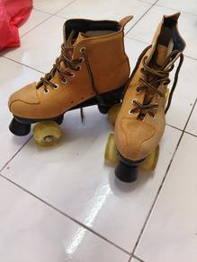 Tan Suede Roller Skates