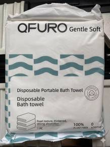 Disposable portable bath towel