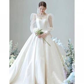White long sleeve wedding dress gown RBP1650