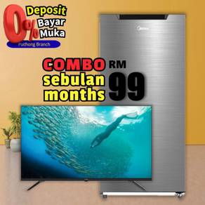 Combo Set Aircond Peti Sejuk Mesin Basuh TV Fridge