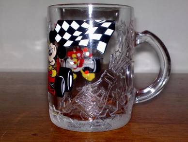 Cawan coca cola coke mickey mouse glass mug cup