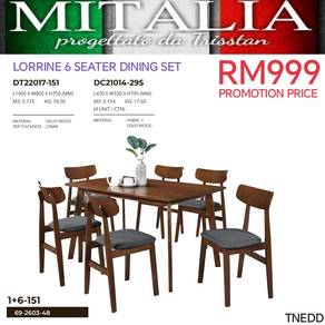 Quality Solid Wood 6 Seater Dining Set