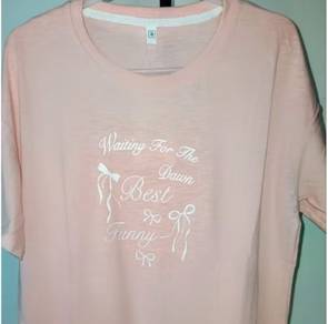 Pink Graphic Tee korea style t-shirt