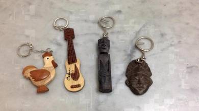 Wood Figurine Keychains (New)