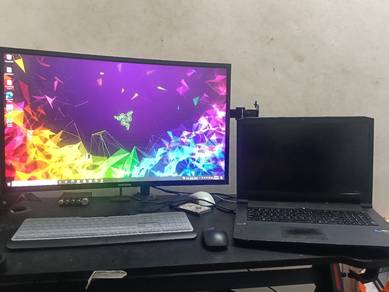 laptop gaming 17.3 inch free monitor Samsung curve