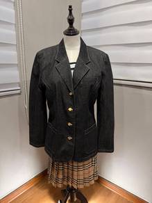 INGEBORG BLACK JAPAN women denim jacket M 3380