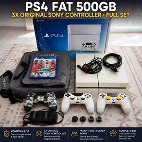 PS4 FAT 500GB with 3 Original Sony Controller