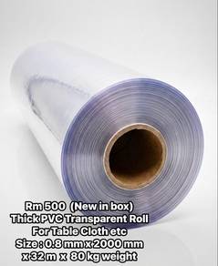 NEW Thick PVC Transparent Roll 0.8mm x32m x 2000mm