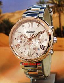 SEIKO Lukia SRW788P1 Ladies Chrono Bracelet Watch