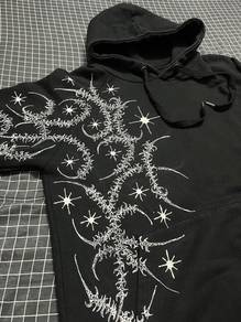 1 of 1 hand painted black hoodie