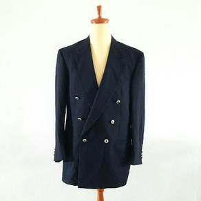 Versace Navy Blue Double Breasted Blazer